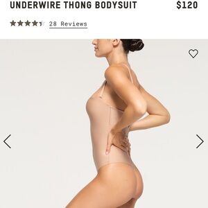 Underwire thong skims body suit